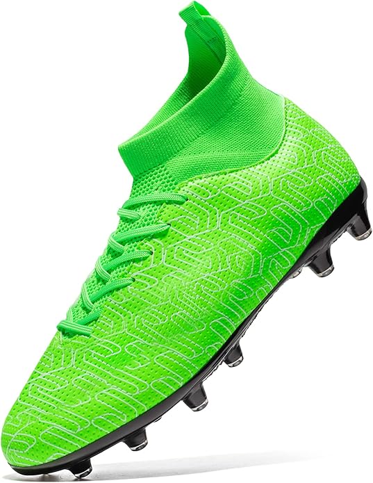 Kids Soccer Cleats Boys Youth Firm Groud Cleats for Girls High Top Trainning Football Shoes AG/FG