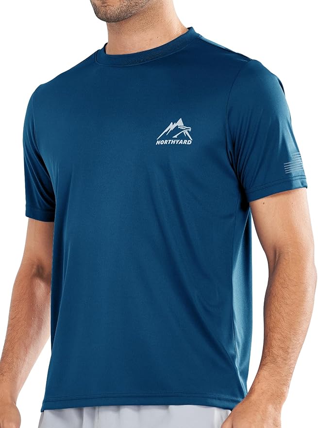 NORTHYARD Men's UPF 50+ Sun Protection Shirts Swim SPF UV Quick Dry Short Sleeve T-Shirts for Athletic Fishing Rash Guard