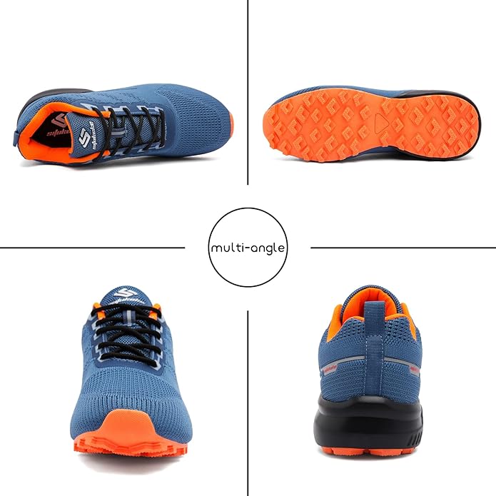 Men's Trail Running Shoes Lightweight Breathable Walking Hiking Sneakers Outdoor Athletic Tennis Cross Training Shoes