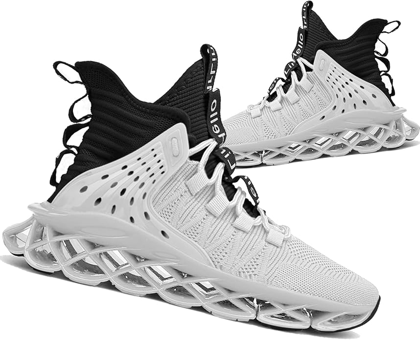 Hello MrLin Men's Running Shoes Non Slip Athletic Tennis Walking Blade Type Sneakers Hip Hop