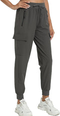 Kcutteyg Womens Water Resistant Hiking Pants with Pockets Quick Dry Soft Athletic Workout Joggers Pants for Camping Travel