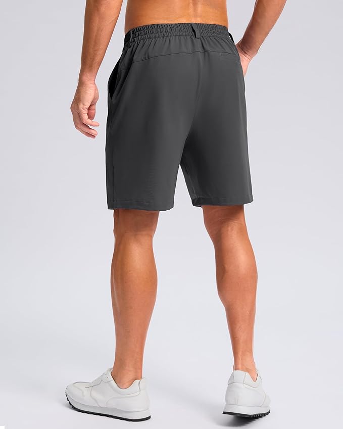 Pudolla Men's Casual Shorts 7"/9" Lightweight Golf Shorts with 3 Pockets Stretch Quick Dry Comfy Work Shorts