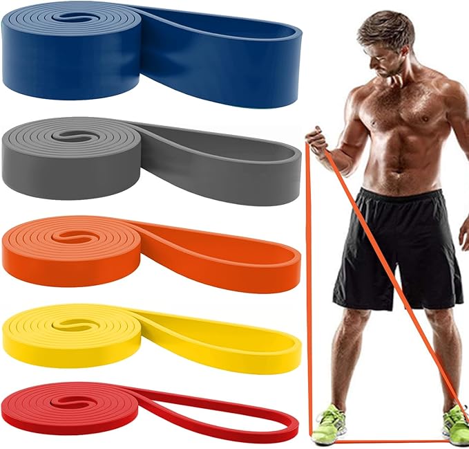 Resistance Bands, Pull Up Assist Bands - Workout Bands, Eexercise Bands, Long Resistance Bands Set for Working Out, Fitness, Training, Physical Therapy for Men Women