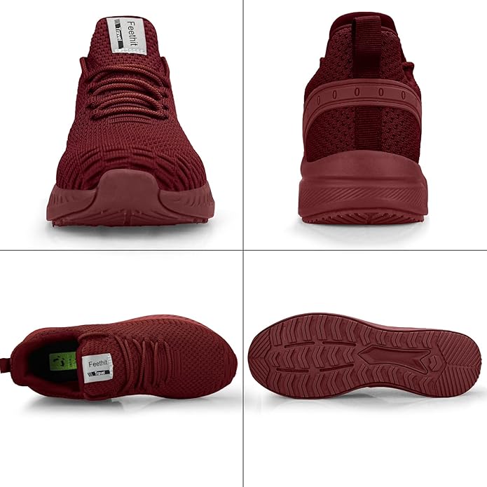 Feethit Mens Slip On Walking Shoes Blade Tennis Shoes Non Slip Running Shoes Lightweight Workout Shoes Breathable Mesh Fashion Sneakers
