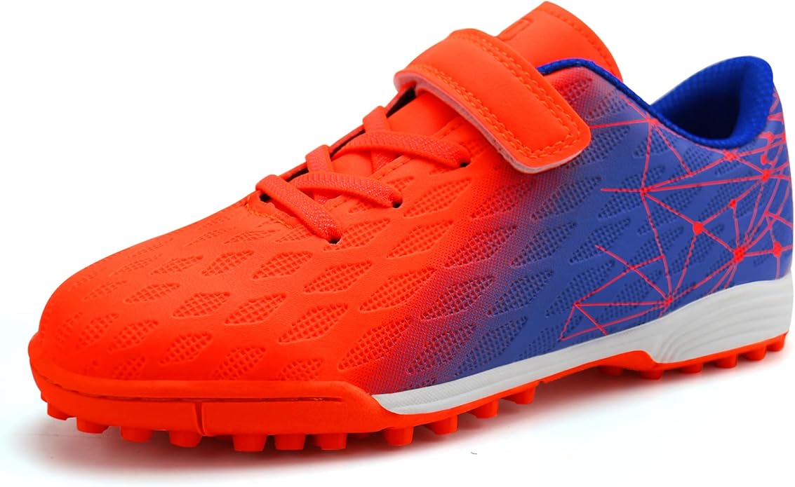 brooman Kids Indoor Soccer Shoes Boys Girls Soccer Cleats Athletic Turf Shoes