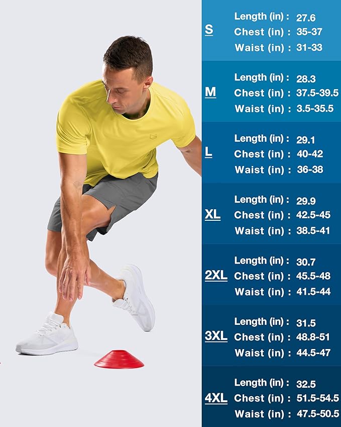 G Gradual Men's Workout Shirts Quick Dry Athletic Running T-Shirts Lightweight Moisture Wicking Short Sleeve Sports Gym Tops