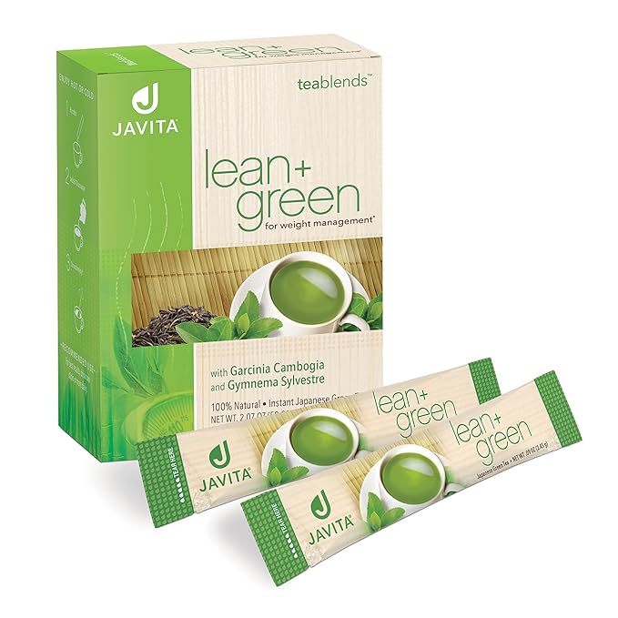 Lean + Green, Premium, 100% Japanese Matcha Green Tea, Garcinia Cambogia (as Super Citrimax) & Gymnema Sylvestre, for Weight Management, Appetite Control 24 ct - 1 Box, Javita