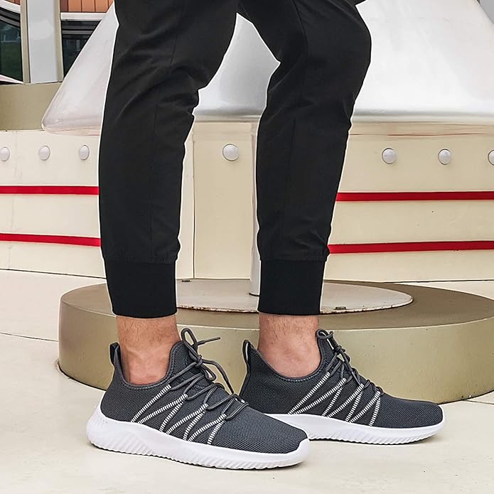 Feethit Mens Slip On Running Shoes Breathable Lightweight Comfortable Fashion Non Slip Sneakers for Men