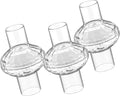 Universal in-Line CPAP Filters Compatible with CPAP and BiPAP Machine - Efficient Filtration for Clean Air & Low Resistance, IBEET Disposable Filters for 22mm Hose, 3 Pack