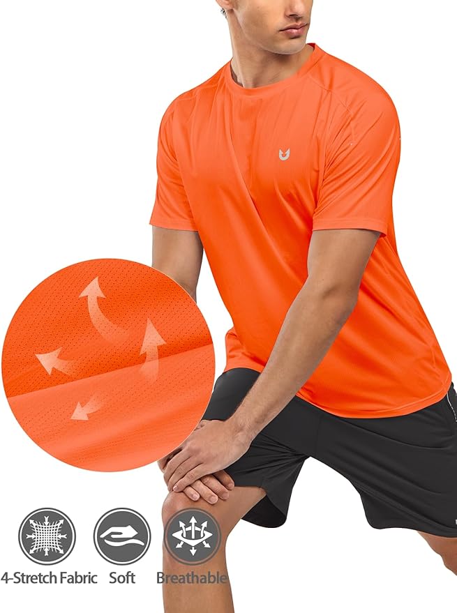 NORTHYARD Men's Athletic Running T-Shirts Quick Dry Workout Shirts Short-Sleeve Sports Gym Tee Tops Performance Activewear