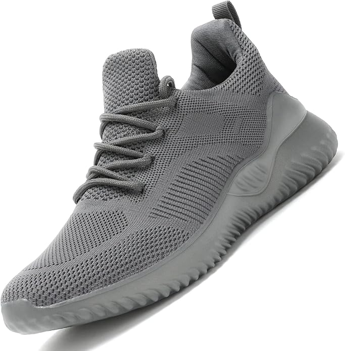 Men's Non Slip Running Shoes Ultra Light Breathable Casual Walking Shoes Fashion Sneakers Mesh Workout Sports Shoes