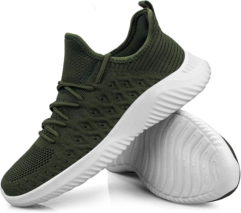 Feethit Mens Slip On Walking Shoes Lightweight Breathable Non Slip Running Shoes Comfortable Fashion Sneakers for Men