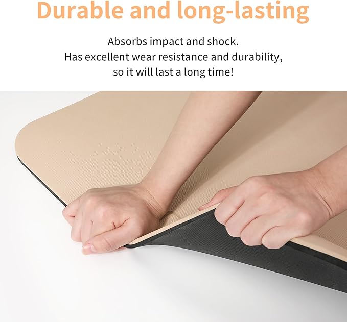 Yoga Mat Non Slip Anti-tear,extra thick-2/5 inch（10MM）High Resiliency Professional POE Yoga Mats for Women Men Kids,72"x24"inch,Workout, Yoga, Pilates and Floor Exercise, with Carrier Strap
