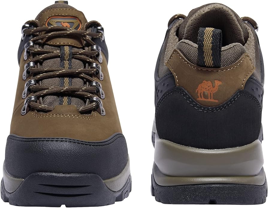 CAMEL CROWN Hiking Shoes Men Trekking Shoe Low Top Outdoor Walking Waterproof Leather Trail Sneakers