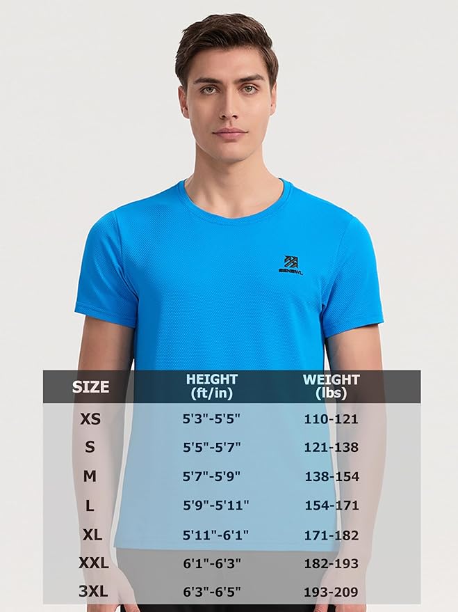 Moisture Wicking Quick Dry Soft Pickleball Workout Hiking Camping Running Shirts for Men Outdoor Sports