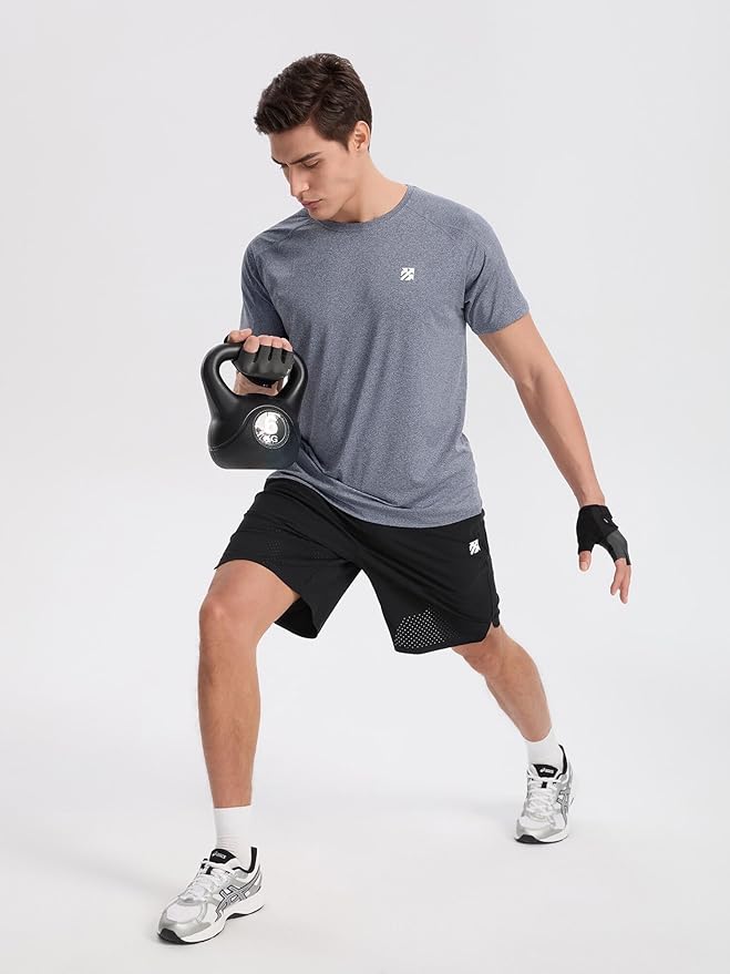 Moisture Wicking Quick Dry Soft Pickleball Workout Hiking Camping Running Shirts for Men Outdoor Sports