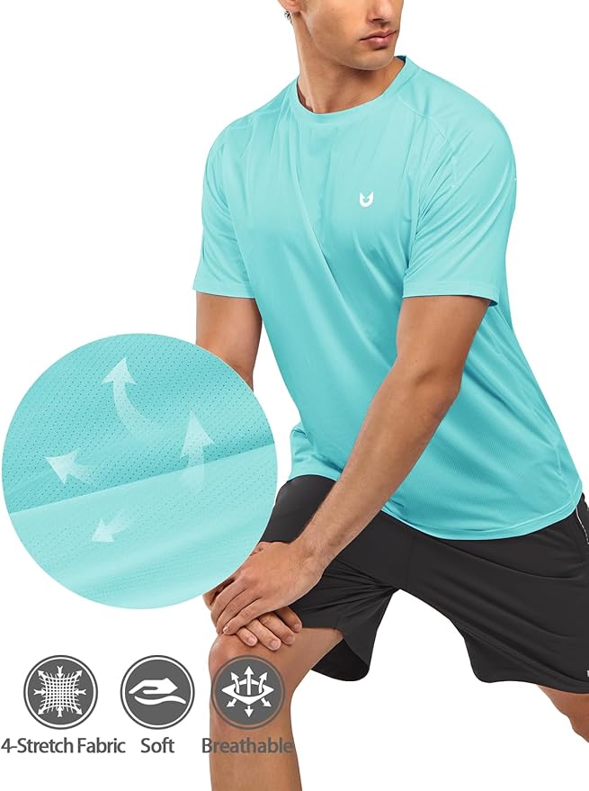 NORTHYARD Men's Athletic Running T-Shirts Quick Dry Workout Shirts Short-Sleeve Sports Gym Tee Tops Performance Activewear