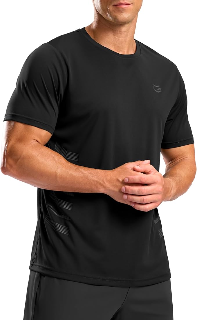 G Gradual Men's Workout Shirts Quick Dry Athletic Running T-Shirts Lightweight Moisture Wicking Short Sleeve Sports Gym Tops