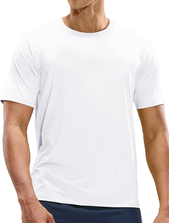 MIER Men's Dry Fit Workout T-Shirts Athletic Running Tee Short Sleeve Crew Neck Gym Tops, Polyester, Moisture Wicking