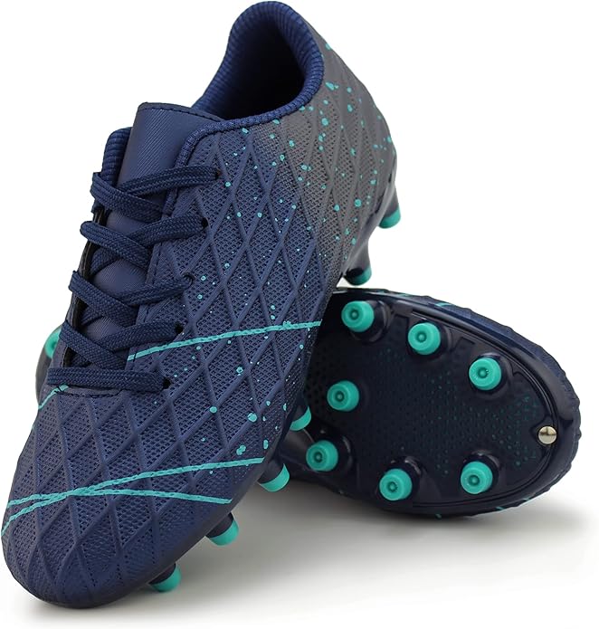 Tobfis Kids Athletic Outdoor Firm Ground Soccer Cleats Shoes(Toddler/Little Kid/Big Kid)