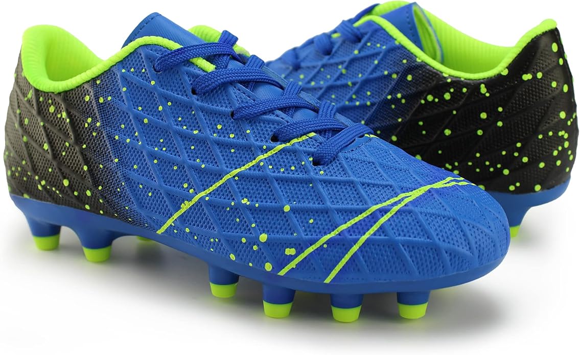 Tobfis Kids Athletic Outdoor Firm Ground Soccer Cleats Shoes(Toddler/Little Kid/Big Kid)