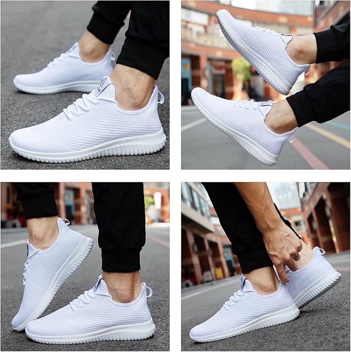 VAMJAM Men's Running Shoes Ultra Lightweight Breathable Walking Shoes Non Slip Athletic Fashion Sneakers Mesh Workout Casual Sports Shoes