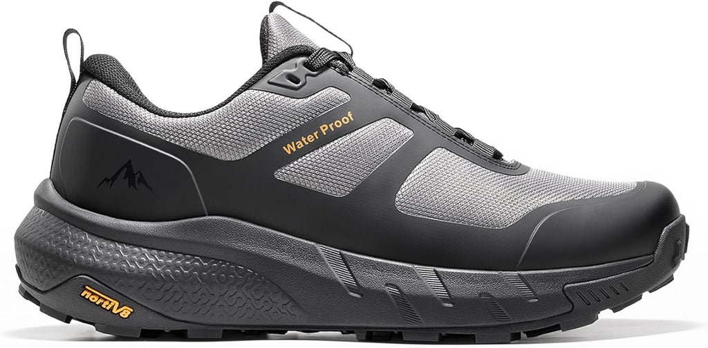 NORTIV 8 Men's Waterproof Hiking Shoes Lightweight Trekking Walking Fashion Sneakers with Arch Support for Camping Tennis Outdoor Training StreamRunner