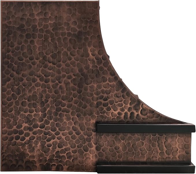 CT Copper Tailor Sloped Copper Vent Hood Island Mount,42'' W,39''H, 1150 CFM Exhaust Fan,Stainless Steel Vent,LED Light,Dishwasher-Safe Baffle Filters,VH8TR1