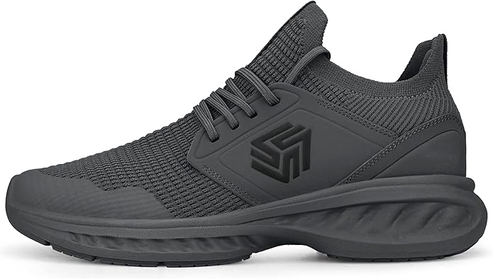 Mens Slip On Walking Shoes Non Slip Running Shoes Breathable Workout Shoes Lightweight Gym Sneakers
