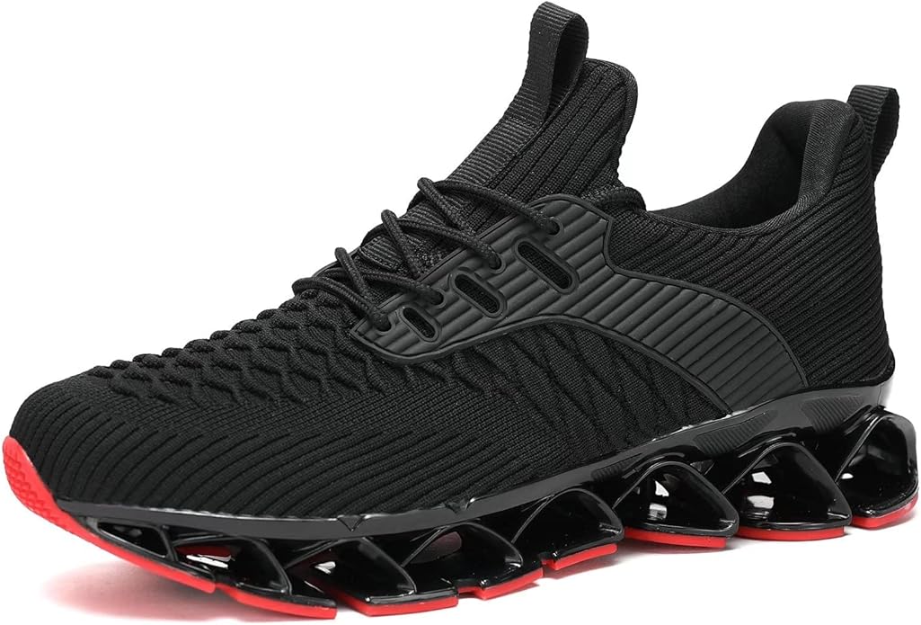 Men's Slip on Walking Running Shoes Blade Tennis Casual Fashion Sneakers Comfort Non Slip Work Sport Athletic Trainer