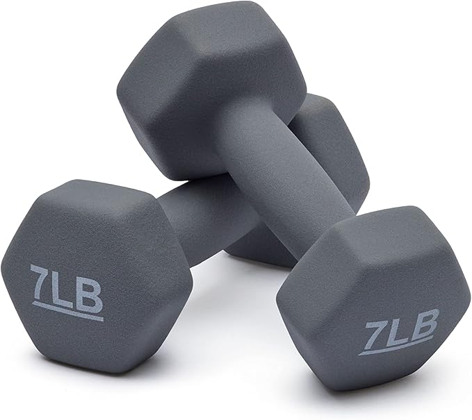 Amazon Basics Neoprene Dumbbell Hand Weights for Exercise and Muscle Toning