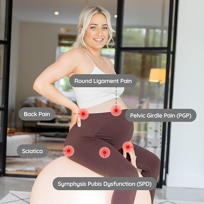 BABYGO® Birthing Ball for Pregnancy & Labor + Our Award Winning Book - Exercise, Birth & Recovery Plan, 5X Stronger Than a Yoga Ball with Eco Friendly Material