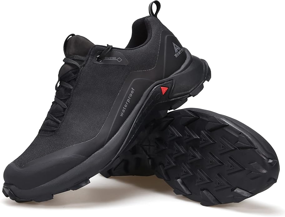 HUMTTO Men's All-Terrain Waterproof Hiking Shoes Lightweight Breathable Trekking Anti Slip Outdoor Trails Shoes