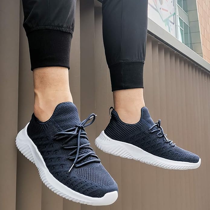 Feethit Mens Slip On Walking Shoes Lightweight Breathable Non Slip Running Shoes Comfortable Fashion Sneakers for Men