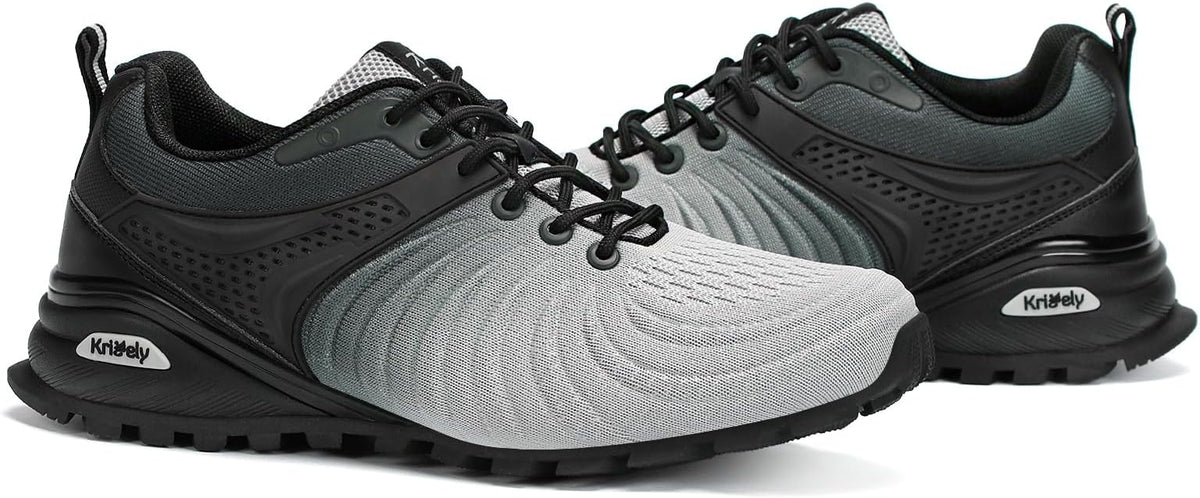 Kricely Men's Walking Shoes Breathable Lightweight Fashion Sneakers Non Slip Sport Gym Jogging Trail Running Shoes