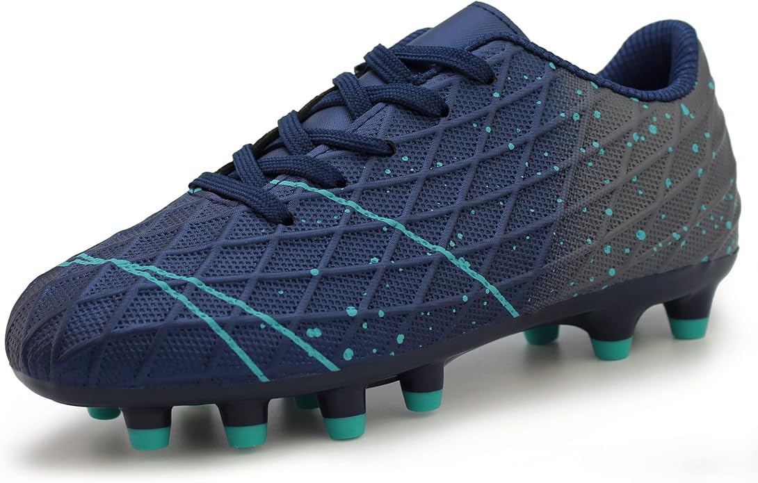 Tobfis Kids Athletic Outdoor Firm Ground Soccer Cleats Shoes(Toddler/Little Kid/Big Kid)
