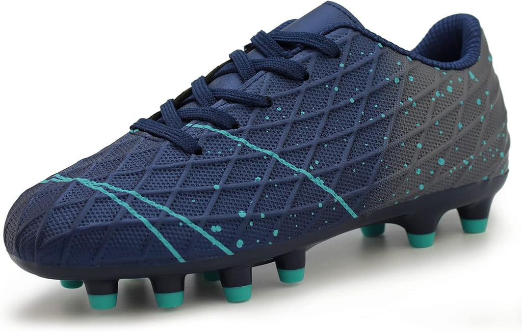 Tobfis Kids Athletic Outdoor Firm Ground Soccer Cleats Shoes(Toddler/Little Kid/Big Kid)