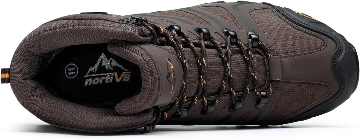 NORTIV 8 Men's Ankle High Waterproof Hiking Boots Outdoor Lightweight Shoes Trekking Trails Armadillo