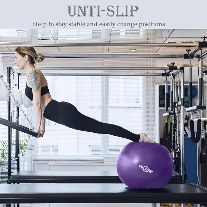 Soft Exercise ball, Anti-Burst Yoga Ball Chair Supports 2200lbs, Workout Equipment w/ Pump for Pregnancy Medicine Birthing Physical Therapy Stability Excersing Birth Swiss Fitness Gym Physio Labor Abs