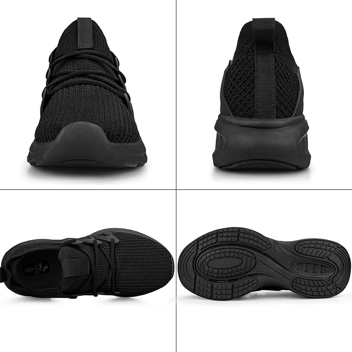 Pujcs Men's Slip on Walking Shoes Lightweight Breathable Non Slip Running Shoes Athletic Gym Tennis Shoes Sneakers for Men