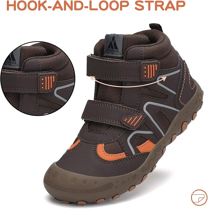 Mishansha Kids Water Resistant Hiking Boots, Boys Girls Anti Collision Anti-Skid Athletic Outdoor Adventure Trekking Shoes