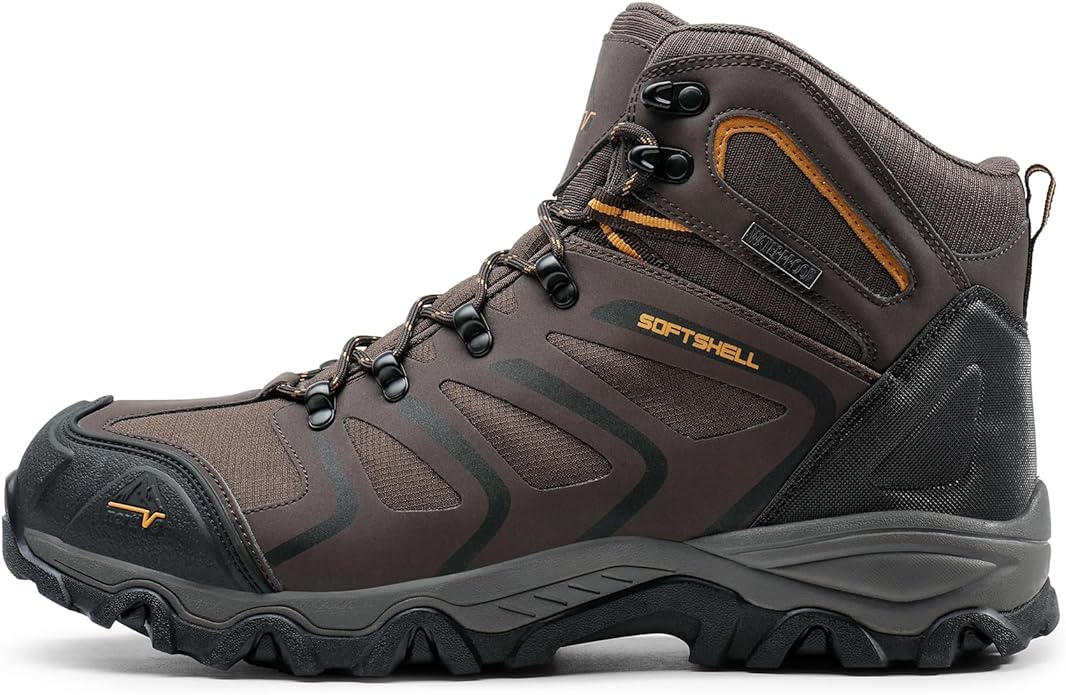 NORTIV 8 Men's Ankle High Waterproof Hiking Boots Outdoor Lightweight Shoes Trekking Trails Armadillo