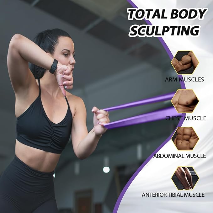 LEEKEY Resistance Bands Set for Pull-Up Assistance & Full-Body Training, Multi-Level Exercise Bands with Bag for Home Workouts, Physical Therapy, Strength Training (Men/Women)