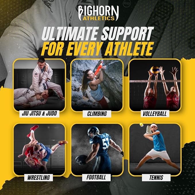Bighorn Athletics Jiu Jitsu Finger Tape, Rock Climbing Tape | Multipurpose for Sports & Injuries: MMA, Volleyball, Football, Basketball, Tennis, Golf, Hands & Toes, 0.5-Inch x 45-feet, 8-Rolls, Nude