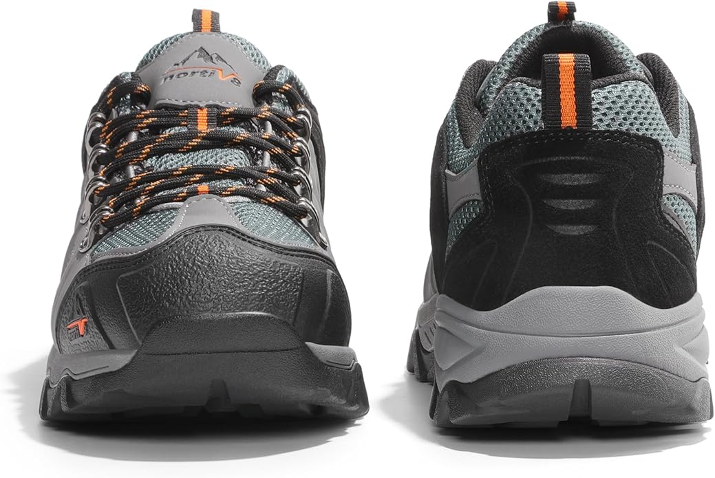 NORTIV 8 Men's Waterproof Hiking Shoes Leather Low-Top Hiking Shoes for Outdoor Trailing Trekking Camping Walking Quest