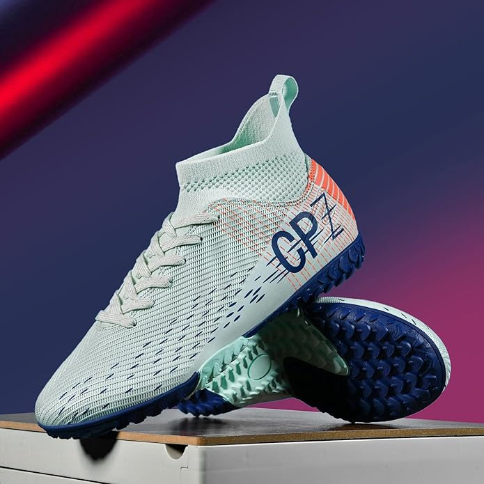 Soccer Cleats for Mens Womens Indoor Soccer Shoes Unisex Baseball Turf Shoes Youth Rugby Shoes Adult AG FG TF Football Boots Wide Training Sneaker