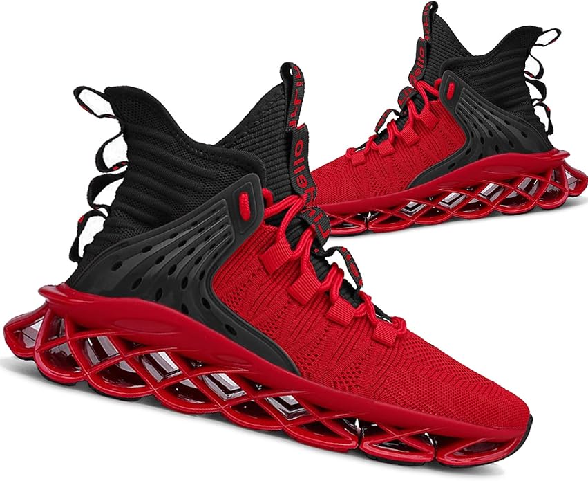 Hello MrLin Men's Running Shoes Non Slip Athletic Tennis Walking Blade Type Sneakers Hip Hop