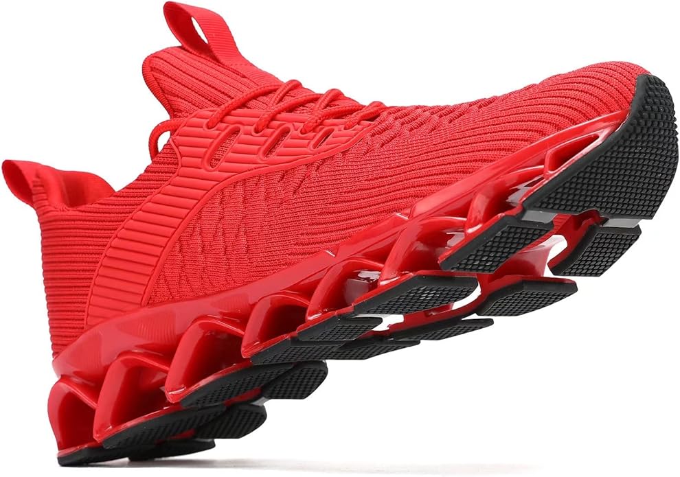 Men's Slip on Walking Running Shoes Blade Tennis Casual Fashion Sneakers Comfort Non Slip Work Sport Athletic Trainer