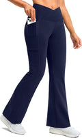 G Gradual Women's Fleece Lined Pants Water Resistant Winter Thermal Flare Leggings Hiking Snow Pants for Women 4 Pockets