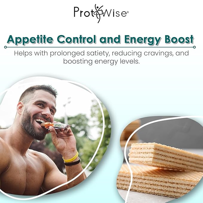 ProtiWise High Protein Wafers | Raspberry | 15g Protein Per Serving, Low Carb, Low Sugar, High Fiber Snack | Gluten-Free, Keto-Friendly Diet for Hunger Control & Weight Loss | 5/Box